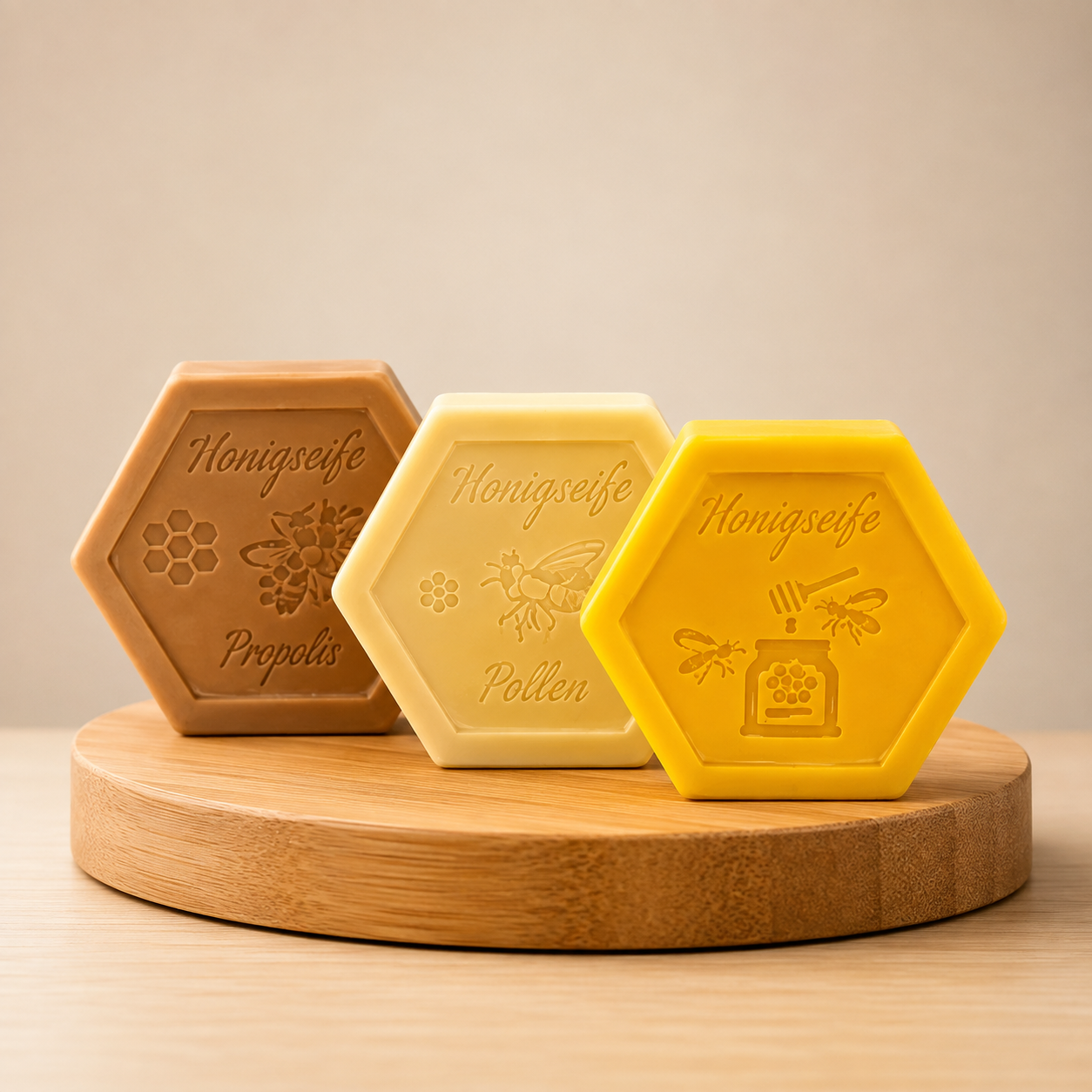 Honigseifen 3er-Paket – Honig, Propolis & Pollen | natürliche Pflege