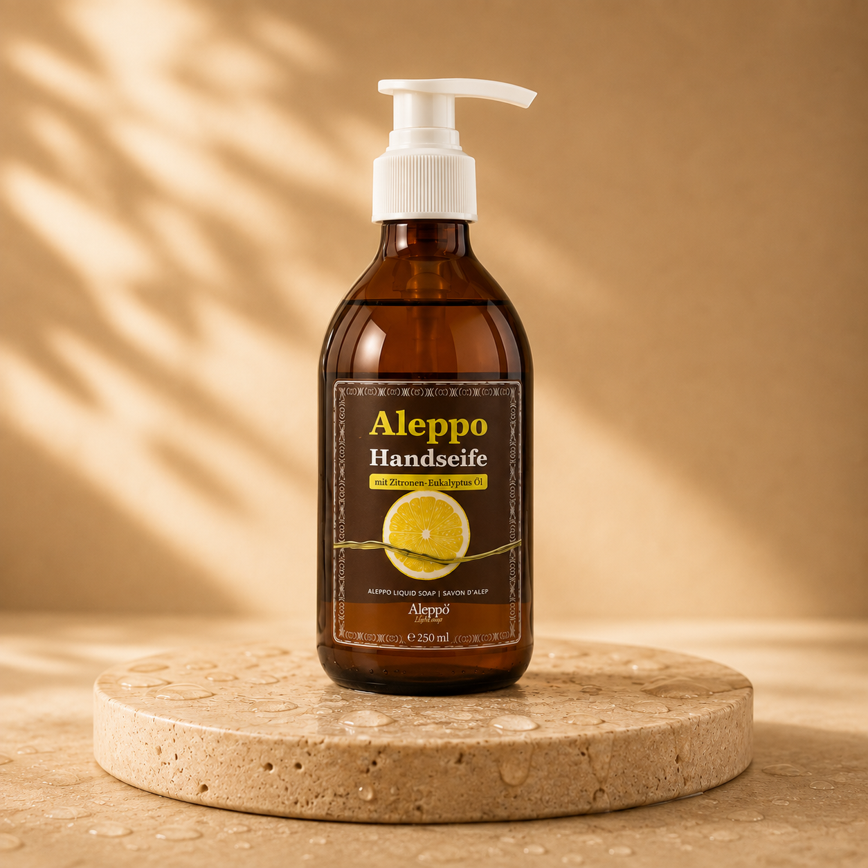 Aleppo Handseife mit Zitronen-Eukalyptus 🍋🌿250 ml
