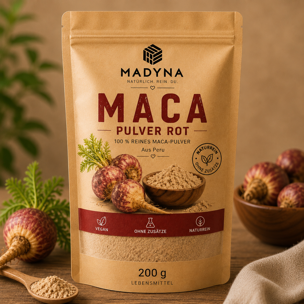 Maca Pulver rot
