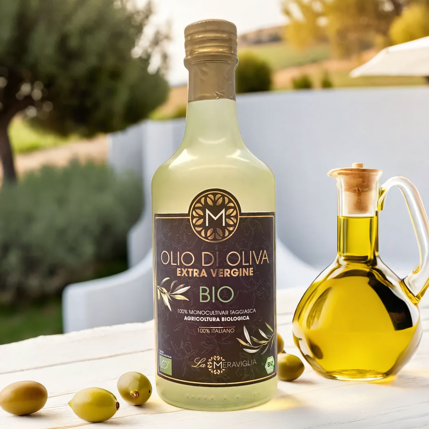 Natives Olivenöl Extra (500ml) Italienisches Premium-Olivenöl kaltgepresst
