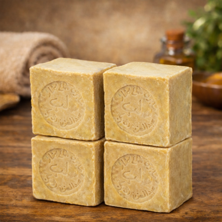 Aleppo Seife Sparpaket (4Stck.)  – Traditionelle Pflege aus Oliven- & Lorbeeröl